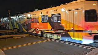 Baltimore Maryland Light Rail with a Blast on the Horn seen rolling by [upl. by Elleraj]