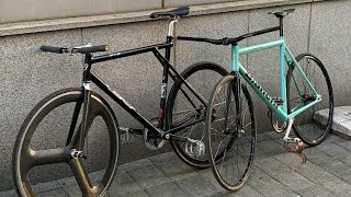 4K  Bike Check  Bianchi Pista Concept 2005 amp GT gtb [upl. by Trammel590]