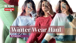 Amazon Winter Wear Try On Haul  Pullover  Sweatshirts  Pants [upl. by Comras]