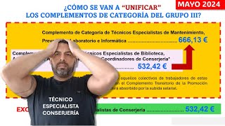 NUEVO AGRAVIO COMPARATIVO PARA LOS TÉCNICOS ESPECIALISTAS DE CONSERJERÍA [upl. by Amhser]