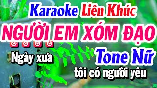 Karaoke Liên Khúc Nửa Bài NGƯỜI EM XÓM ĐẠO Tone Nữ Beat Mới Nhất  Karaoke Tuyết Nhi [upl. by Angelita]