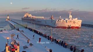 Presque Isle arrived Duluth 12312017 [upl. by Lauhsoj]