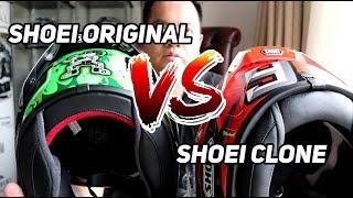 Compare Shoei X14 Copy clone kw VS Shoei X14 Original Gimana pendapat Kalian  Coment ya 🙏 [upl. by Hamlet]