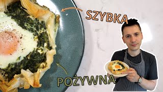 Minitarty ze szpinakiem fetą i jajkiem [upl. by Relyuhcs]