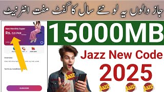 Jazz New 15GB Internet Code 2025Jazz Advance New Year Gift 2025AdnanITE [upl. by Morris992]