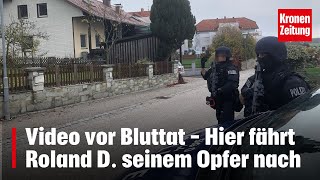 Video vor Bluttat  Hier fährt Roland D seinem Opfer nach  kronetv NEWS [upl. by Weksler]