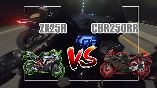 ZX25R Vs CBR250RR ZX Standard  CBR Remap [upl. by Sesmar]