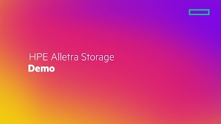 HPE Alletra Storage Demo [upl. by Savior]