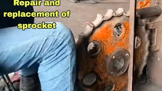 Repair and replacement of sprocket of bulldozerRobert Antipuesto Vlogs [upl. by Marcell]