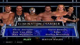 WWE SD HCTP  ChrisJerichoRVDReyMysterioChrisBenoitEdgeShawnMichaels ELIMINATION CHAMBER [upl. by Weiss]