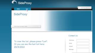 Free Proxy list SideProxycom [upl. by Htiderem407]