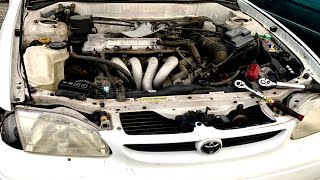 Alternator replacement on a 9802 Toyota Corolla elchanojose [upl. by Eupheemia]