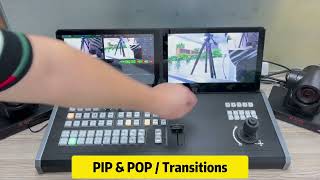 New designDual screen PTZ control 10CH video switcher8xHDMI 2xIp inputs livestreamvideoswitcher [upl. by Bonar]