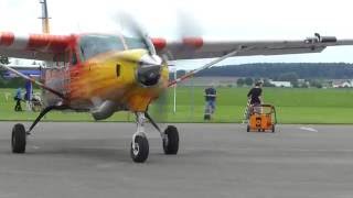 Skydive Saulgau Fina am Start Cessna 208 Supervan mit 900 PS [upl. by Limaj705]