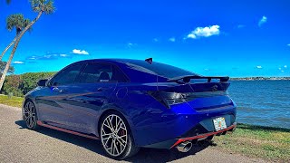 Elantra N in car exhaust pops and bangs [upl. by Sollars]