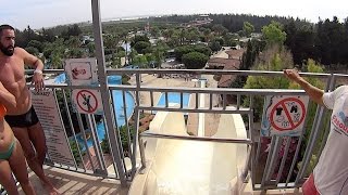 Scary Fall Water Slide at Fasouri Watermania [upl. by Herbie56]