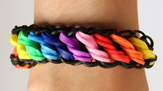 Loom Bands Nederlands  Rotini tutorial  Rainbow Loom  how to tutorial loom bands [upl. by Vada236]