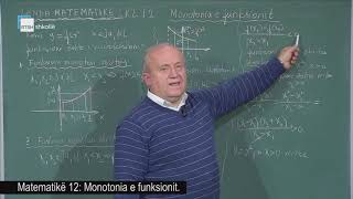 Matematikë 12  Monotonia e funksionit [upl. by Gibson]