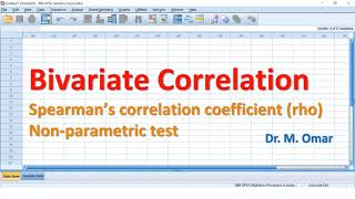 Spearmans correlation in SPSS [upl. by Eifos]