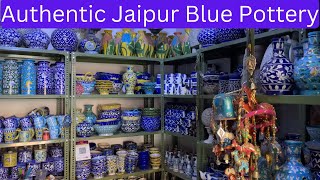 Traditional Craft of JaipurBlue Pottery Jaipur  Jaipur Markets  Traditional Blue Art Pottery [upl. by Alvord]