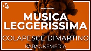 Colapesce Dimartino  Musica Leggerissima INSTRUMENTAL KARAOKE [upl. by Caty781]