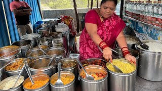 Famous Aunty selling Non Veg Meals unlimited Rs 120  Hyderabad Street Food  Indian Street Food [upl. by Enahsed]