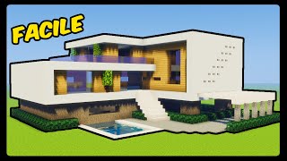 TUTO GRANDE MAISON MODERNE FACILE A FAIRE  MINECRAFT [upl. by Oiludbo]