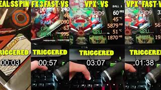 960FPS LAGLatency comparison  Pinball FX3 vs Visual Pinball X vs Real Pinball [upl. by Etnelav]