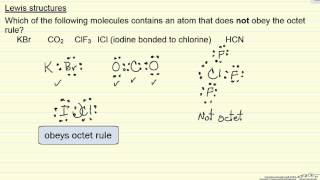 Lewis Structures Octet Rule Example [upl. by Kaz820]