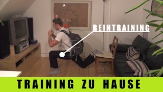 Muskelaufbau ohne Geräte  Beintraining für zu Hause [upl. by Yenolem752]