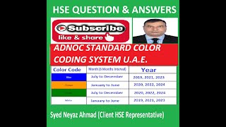 ADNOC COLOR CODING 4 Lifting Equipment adnoc hseengineers hseprofessionals hsemanager abudhabi [upl. by Anayeek]