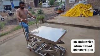 500 kg 1500 mm SS304  Manual Scissor Lift Table  HK Industries  9879871090 [upl. by Laktasic623]