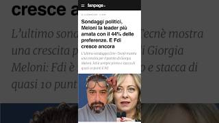 Sondaggi politici Meloni la leader più amata [upl. by Saint]