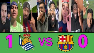 barcelona reaction  barca fans reaction  reaction to barcelona  Barcelona vs Real Sociedad2 [upl. by Zack]