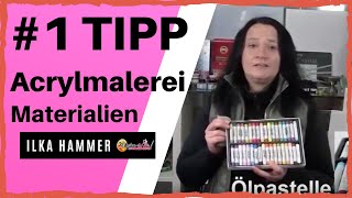 Acrylbilder malen  Ölpastell Stifte  1 Tipp  8 besten Materialien zum Acrylbilder malen lernen [upl. by Esaele703]