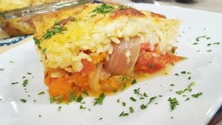 Pastel de arroz con pollo y vegetales asados [upl. by Enilec990]