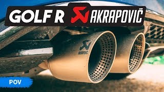 2018 Volkswagen Golf R  POV drive Akrapovic Exhaust Sounds amp DSG farts  Sights amp Sounds [upl. by Adiv472]