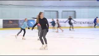 17jährige Eiskunstläuferin aus Hamburg darf olympische Luft in Südkorea schnuppern [upl. by Eronaele]