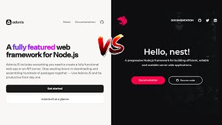 Qual o melhor framework de NodeJS AdonisJS VS NestJS [upl. by Hafler]