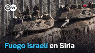 El Ejército israelí bombardea los alrededores de Damasco y mantiene tropas en los Altos del Golán [upl. by Amaso480]