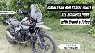 All modifications on My Himalayan 450 Kamet white Modification worth 30K [upl. by Ecar]