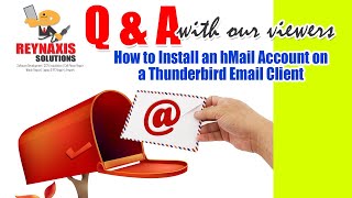 How to Install an hMail Account on a Thunderbird Email Client thunderbird hmailserver email [upl. by Akemehs234]