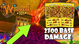 Wizard101 Level 170 Fire PvP This Is The STRONGEST Spell In Wizard101 2700 BASE DAMAGE [upl. by Bronez180]