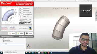 Aplicativo CaldSolid Traçados de Caldeiraria da MaxDesign3D  Curva de Gomos no SolidWorks [upl. by Osher]