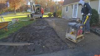 How We Build and Install a UniLock Walkway w TechoBloc Steps [upl. by Eidnim]