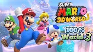 Super Mario 3D World 🍄  4 Players  World 3  100 All Green Stars amp Stamps  Switch Gameplay [upl. by Justina]