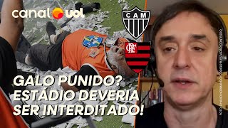 ATLÉTICOMG PUNIDO ARENA MRV DEVERIA SER INTERDITADA POR BOMBA E INVASÃO DE GRAMADO DIZ TIRONI [upl. by Grinnell]