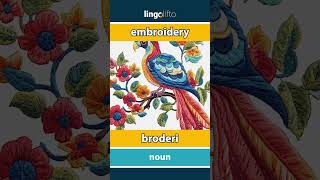 🇬🇧🇸🇪 embroidery  broderi  learn English  låt oss lära oss engelska [upl. by Berglund]