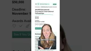 The AAUW Educational Foundation International Fellowship [upl. by Bonney]