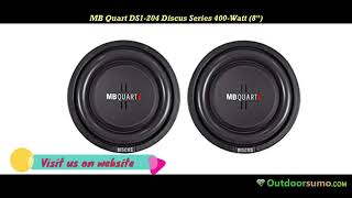 MB Quart DS1 204 Discus Shallow Mount Subwoofer Black 8 Inch Subwoofer 400 Car Audio by outdoorsumo [upl. by Okiruy]